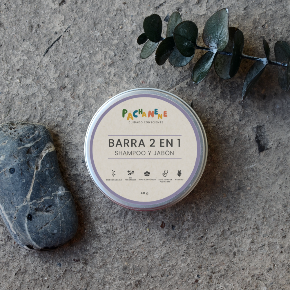 Barrita 2 en 1: Shampoo y Jabón (40 g)